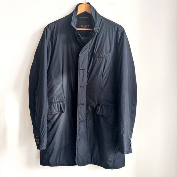 Moorer Black Nylon Dawn Filled Quiet Luxury Jacket M/40" Chest - Picture 1 of 7